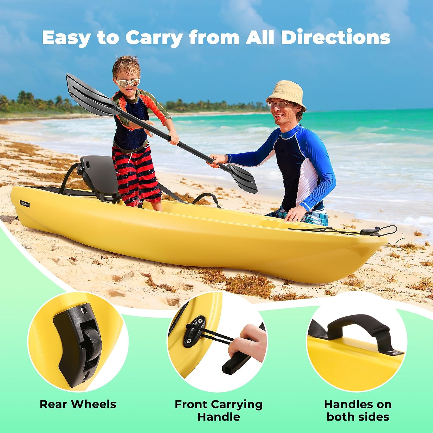 Kajak z wiosłem 6.5 FT, rekrea – Fishing Boat Paddle recenzja i cena